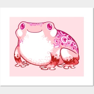 LESBIAN PRIDE FROG Posters and Art